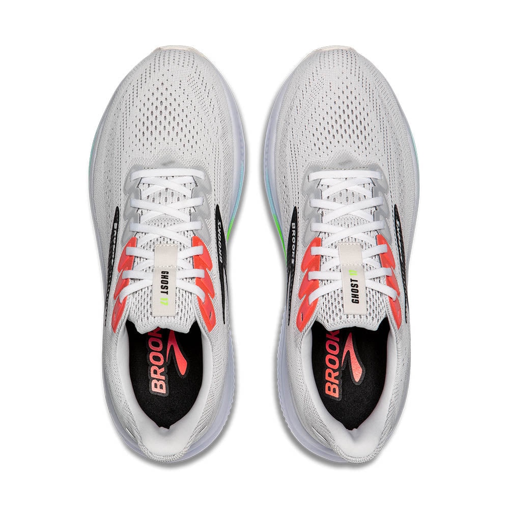 ブルックス（BROOKS）（メンズ）ランニングシューズ ジョギングシューズ ゴースト 17 ホワイト グリーン BRM423 W/GRN スニーカー