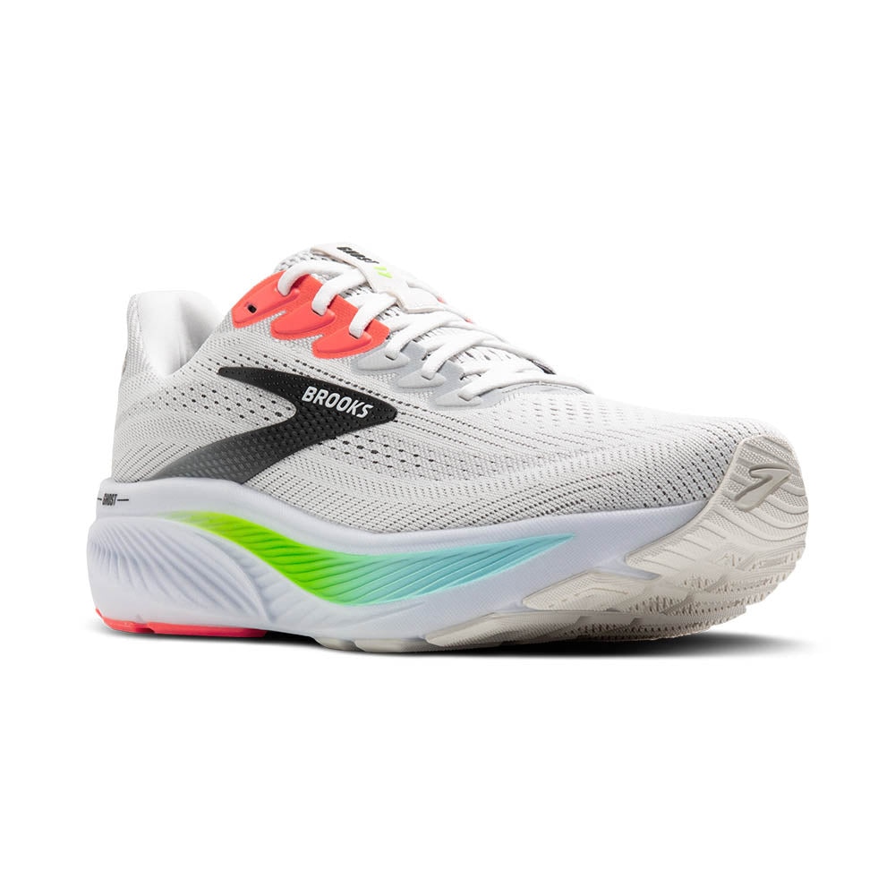 ブルックス（BROOKS）（メンズ）ランニングシューズ ジョギングシューズ ゴースト 17 ホワイト グリーン BRM423 W/GRN スニーカー