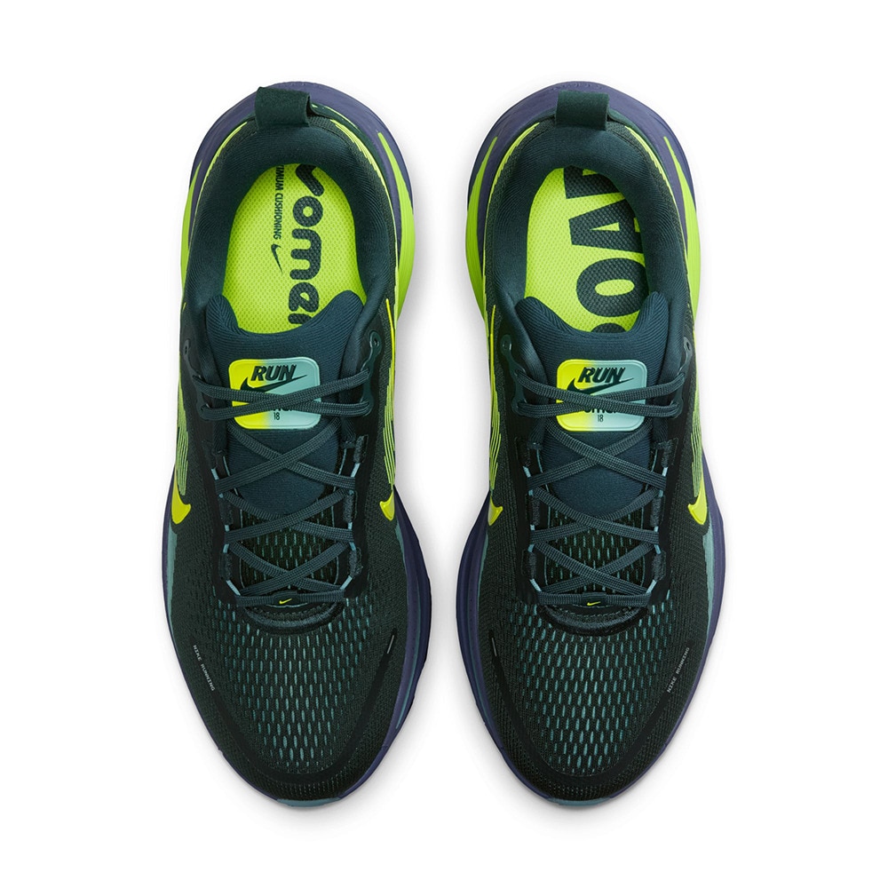 ナイキ（NIKE）（メンズ）ランニングシューズ ジョギングシューズ ズーム ボメロ 18 ブラック グリーン HM6803-301 スニーカー