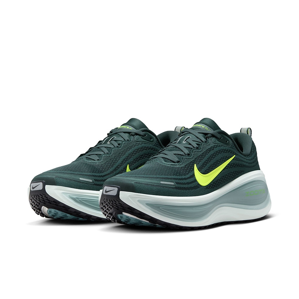 ナイキ（NIKE）（メンズ）ランニングシューズ ジョギングシューズ ズーム ボメロ プラス ブラック グリーン HV8150-300