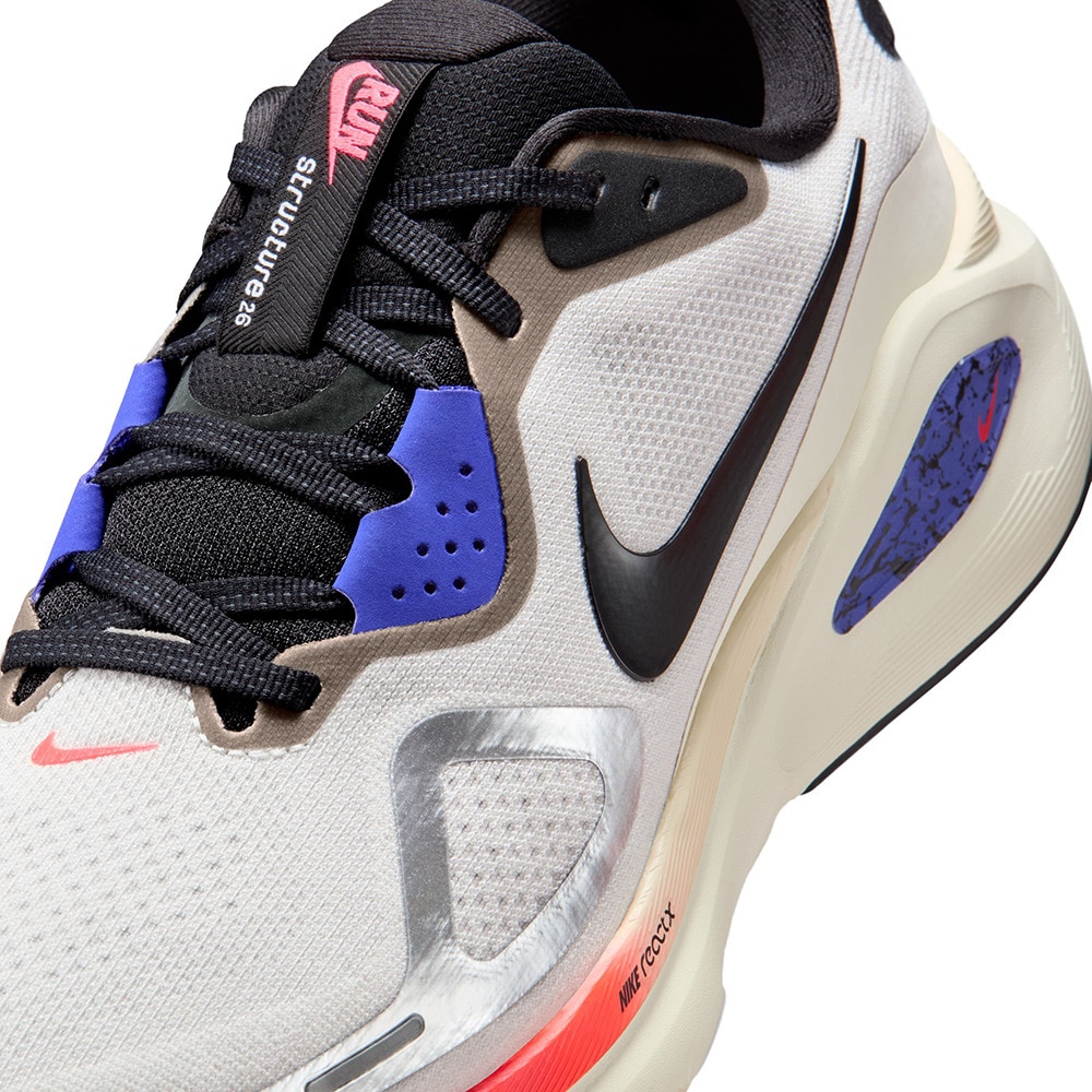 ナイキ（NIKE）（メンズ）ランニングシューズ ジョギングシューズ ストラクチャー 26 ホワイト IM6777-121 スニーカー