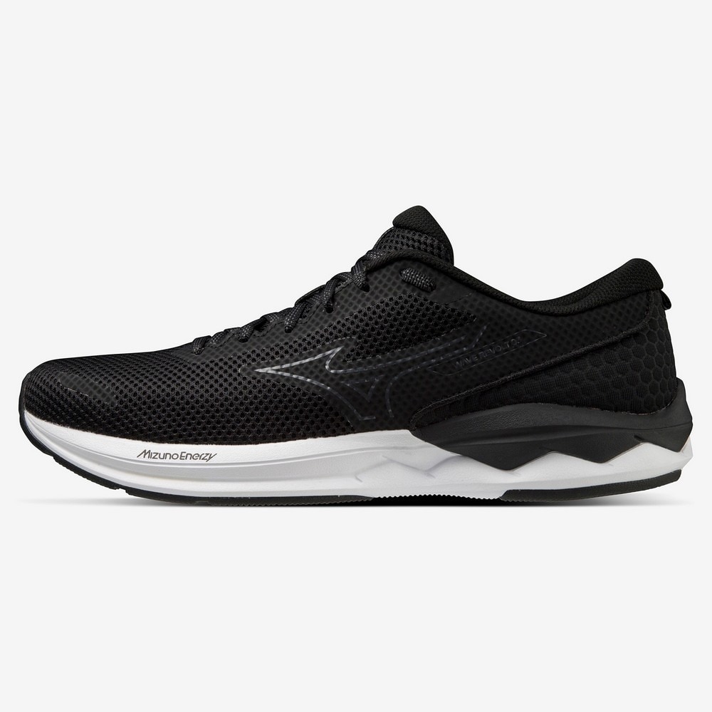 ミズノ（MIZUNO）（メンズ、レディース）ランニングシューズ ジョギングシューズ ウエーブリボルト 3 ブラック グレー J1GC231401 スニーカー