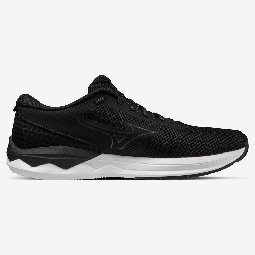 ミズノ（MIZUNO）（メンズ、レディース）ランニングシューズ ジョギングシューズ ウエーブリボルト 3 ブラック グレー J1GC231401 スニーカー