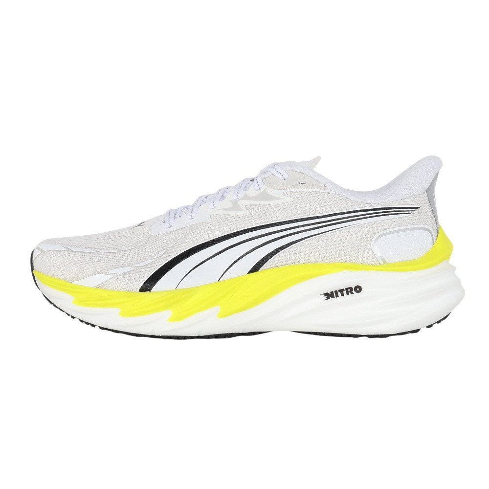 プーマ（PUMA）（メンズ）ランニングシューズ ジョギングシューズ ヴェロシティ ニトロ 4 ホワイト イエロー 31263509 スポーツ シューズ