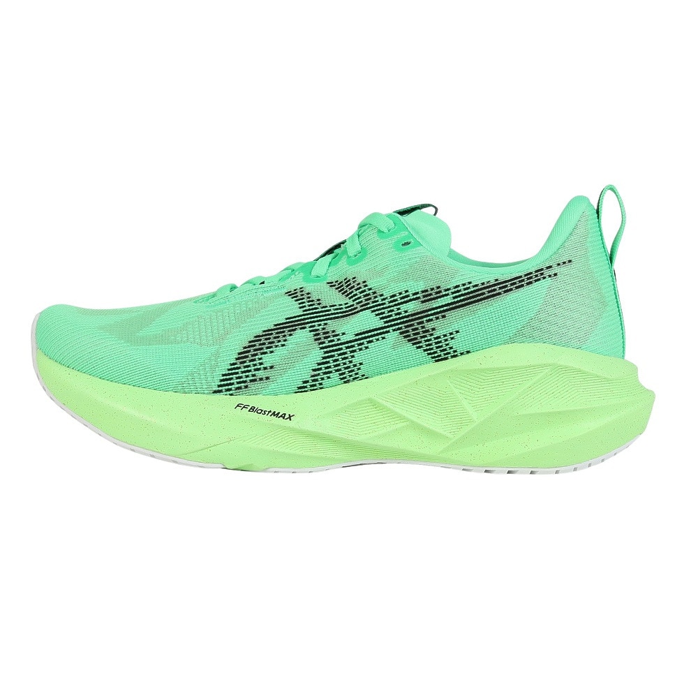 アシックス（ASICS）（メンズ）ランニングシューズ ジョギングシューズ ノヴァブラスト 5  グリーン ブラック 1011C224.300