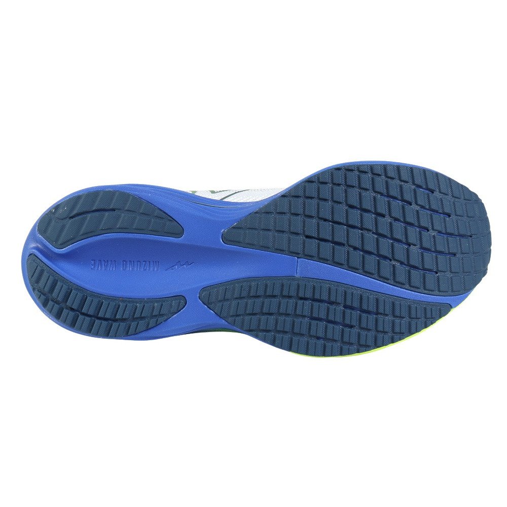 ミズノ（MIZUNO）（メンズ）ランニングシューズ ジョギングシューズ ウエーブライダー 29 ホワイト ブルー J1GC250353 部活 スポーツシューズ