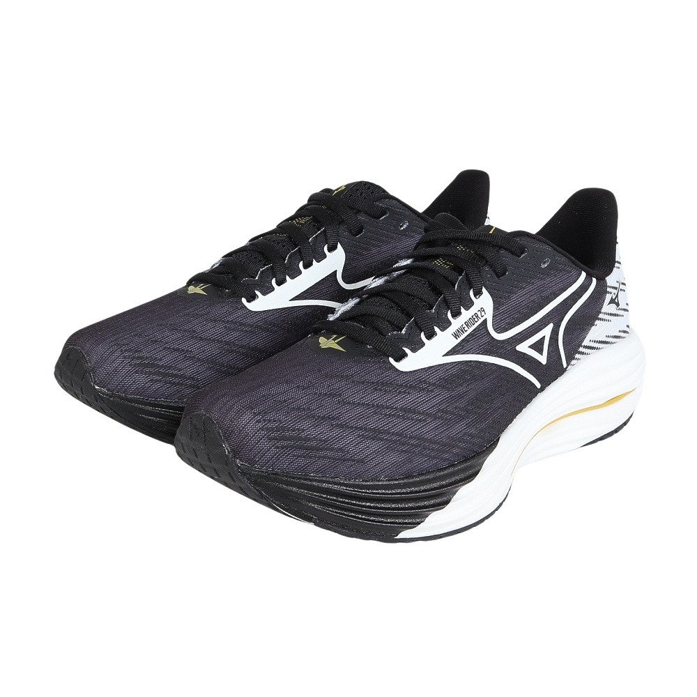 MIZUNO �����j���O�V���[�Y �W���M���O�V���[�Y �E�G�[�u���C�_�[ 29 �u���b�N �z���C�g J1GC266301 �X�|�[�c �V���[�Y �Q�T�D�T �u���b�N×�z���C�g �V���[�Y