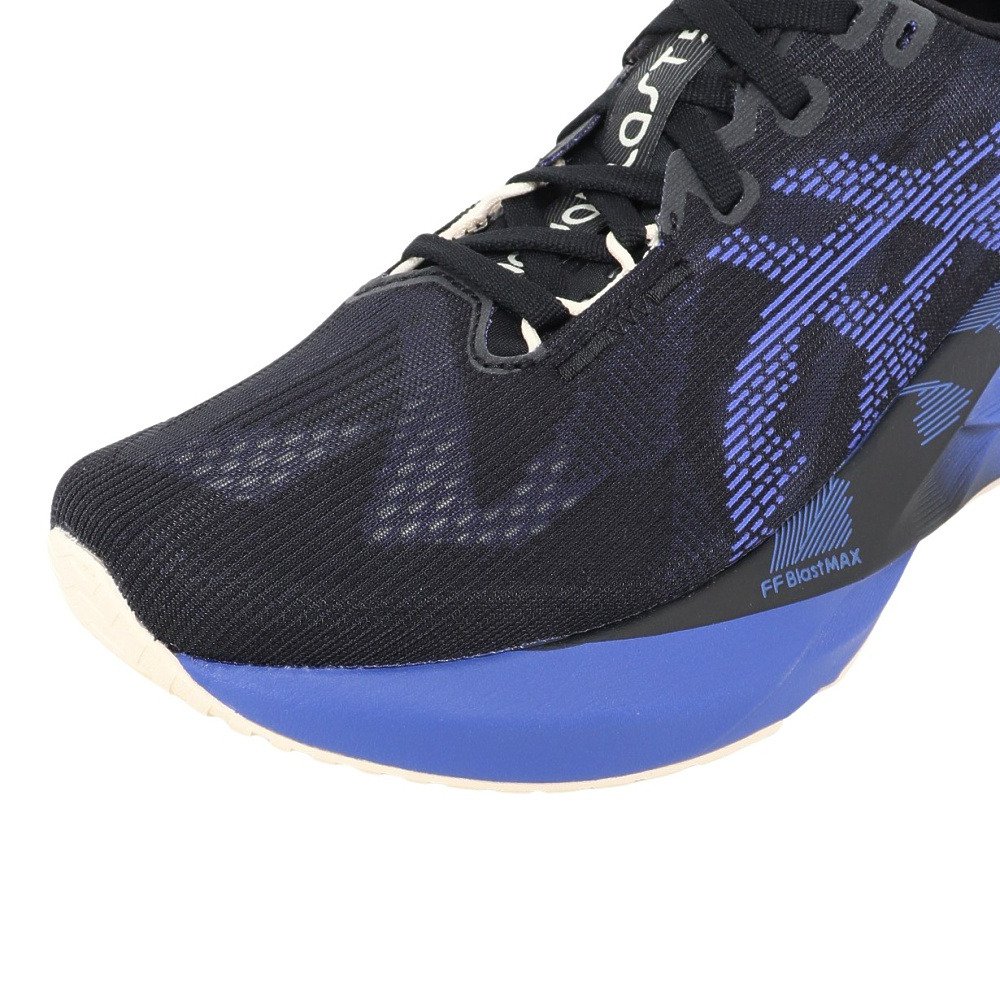 アシックス（ASICS）（メンズ）ランニングシューズ ジョギングシューズ ノヴァブラスト 5 ブラック ブルー 1011B974.004