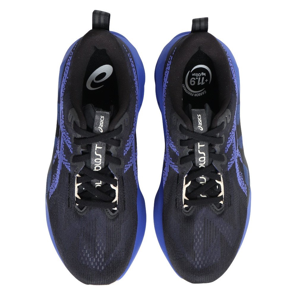 アシックス（ASICS）（メンズ）ランニングシューズ ジョギングシューズ ノヴァブラスト 5 ワイド ブラック ブルー 1011B975.004