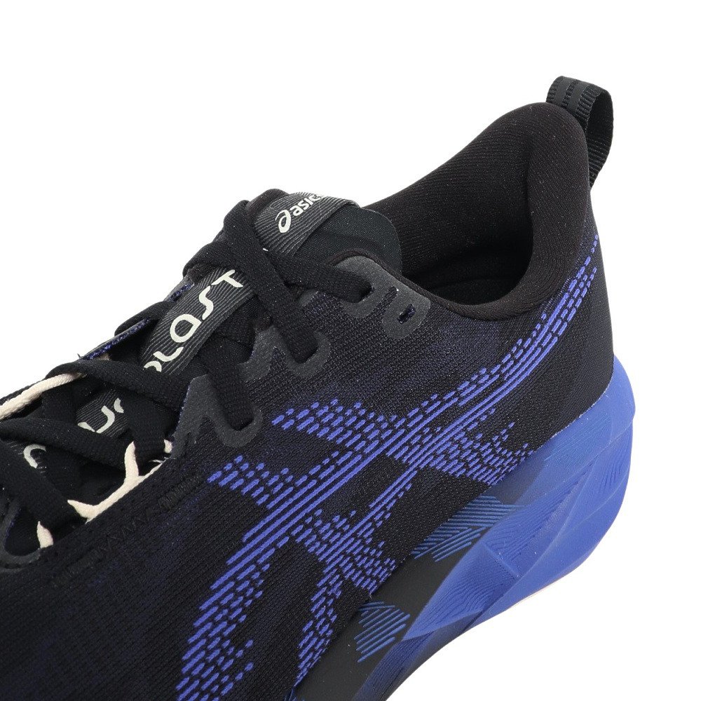 アシックス（ASICS）（メンズ）ランニングシューズ ジョギングシューズ ノヴァブラスト 5 ワイド ブラック ブルー 1011B975.004