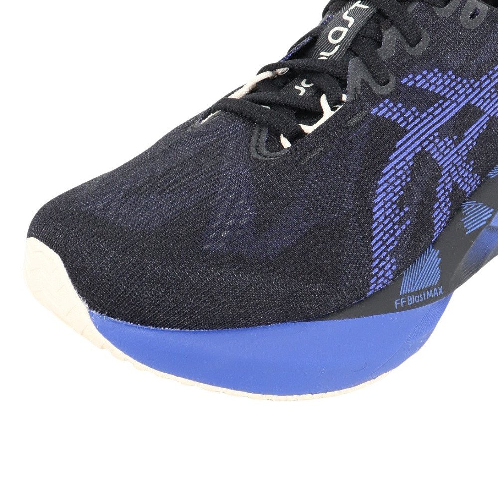 アシックス（ASICS）（メンズ）ランニングシューズ ジョギングシューズ ノヴァブラスト 5 ワイド ブラック ブルー 1011B975.004