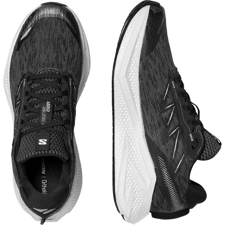 サロモン（SALOMON）（メンズ）ランニングシューズ ジョギングシューズ エアロ グライド4 ブラック ホワイト L49147000 スポーツ シューズ