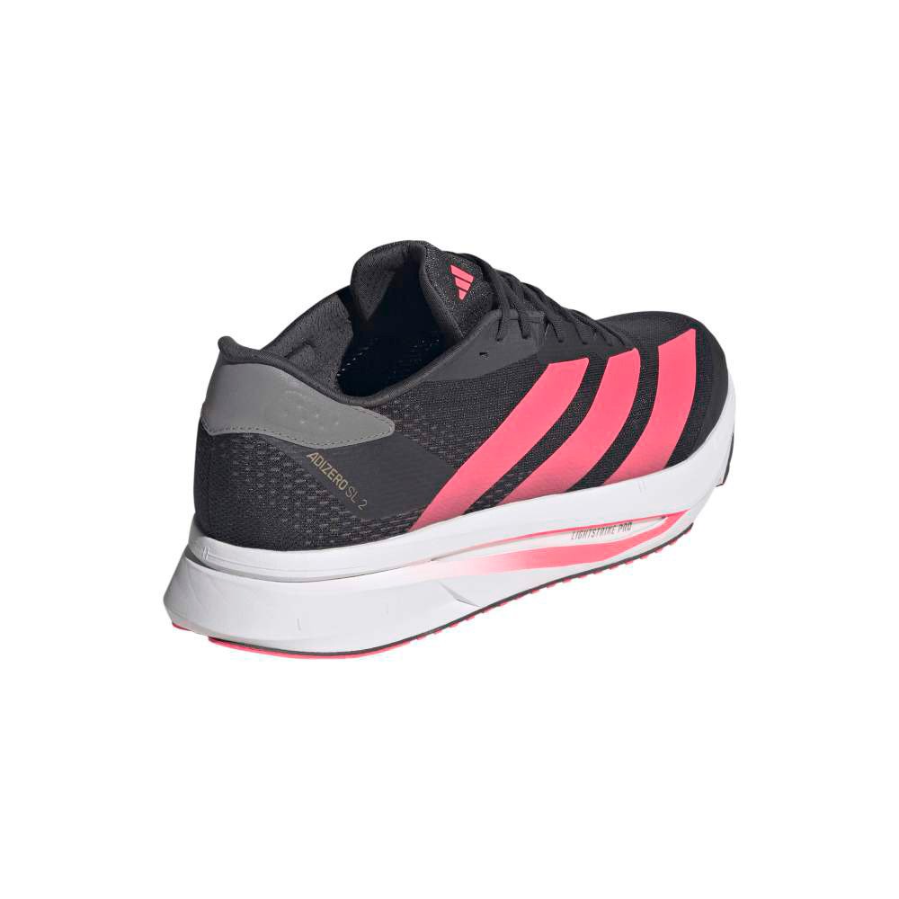 アディダス（adidas）（メンズ）ランニングシューズ ジョギングシューズ アディゼロ SL 2 ブラック ピンク NMQ07-KI3244 スポーツ シューズ