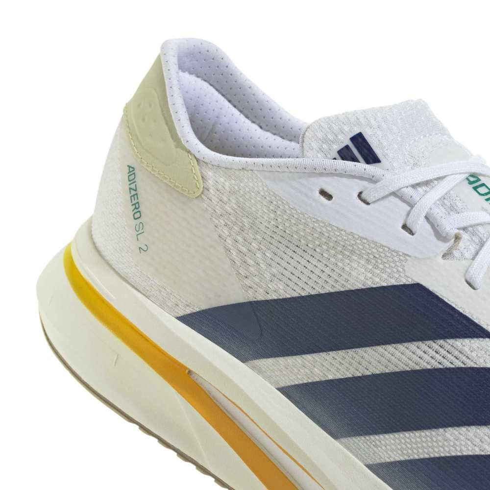アディダス（adidas）（メンズ）ランニングシューズ ジョギングシューズ アディゼロ SL2 ワイド ホワイト ブルー NMQ09-KI3240 スポーツ トレーニング シューズ