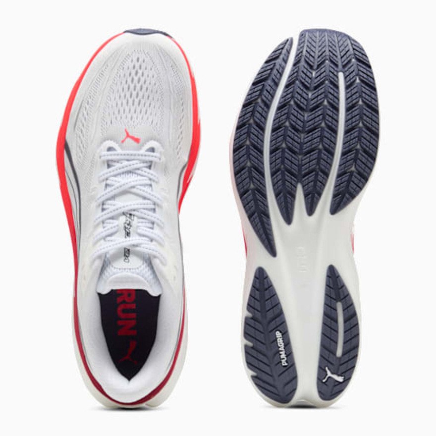プーマ（PUMA）（メンズ）ランニングシューズ ジョギングシューズ ヴェロシティ ニトロ 5 ホワイト レッド 31294405 スポーツ シューズ トレーニング