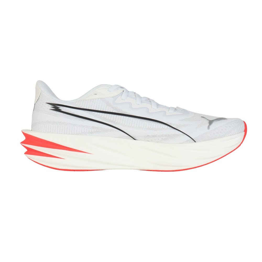 プーマ（PUMA）（メンズ）ランニングシューズ ジョギングシューズ ディヴィエイト ピュア ニトロ ホワイト レッド 31390406
