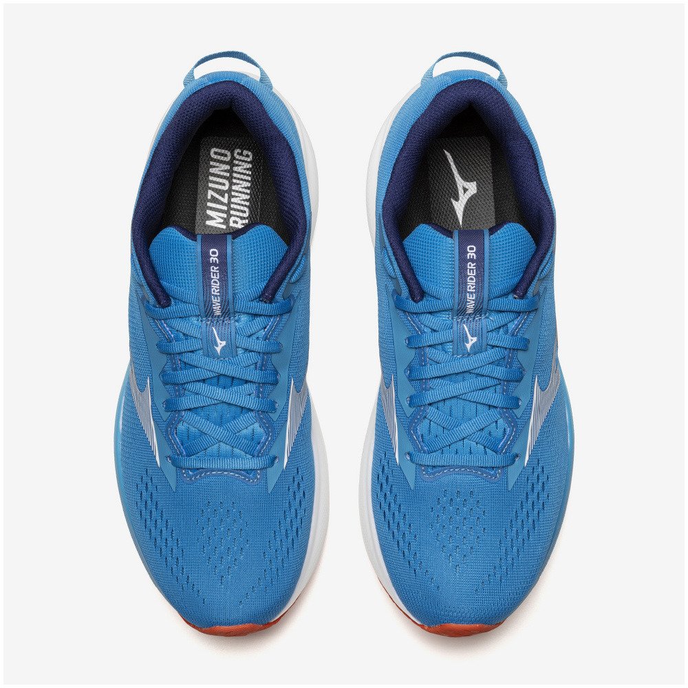 ミズノ（MIZUNO）（メンズ）ランニングシューズ ジョギングシューズ ウエーブライダー 30 ブルー ホワイト J1GM262053 スポーツシューズ