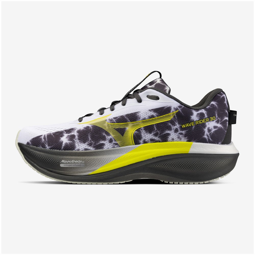 ミズノ（MIZUNO）（メンズ、レディース）ランニングシューズ ジョギングシューズ ウエーブライダー 30 AMS ホワイト イエロー  J1GU262281 スポーツシューズ