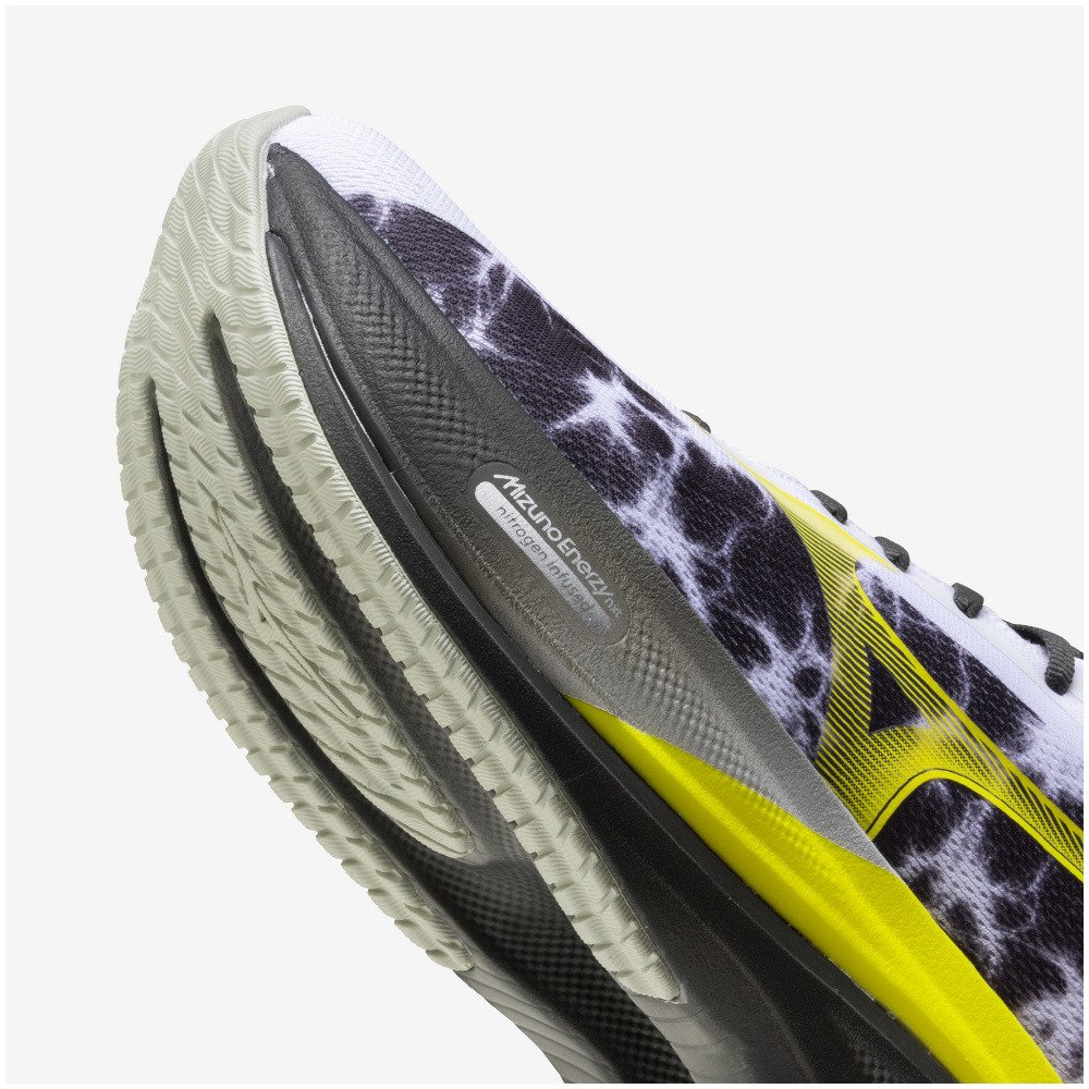 ミズノ（MIZUNO）（メンズ、レディース）ランニングシューズ ジョギングシューズ ウエーブライダー 30 AMS ホワイト イエロー  J1GU262281 スポーツシューズ