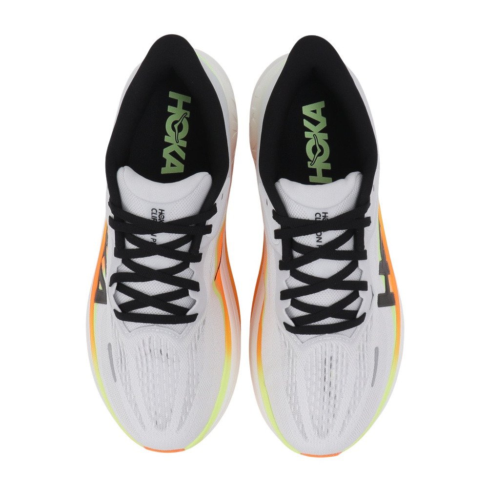 ホカ（HOKA）（メンズ）ランニングシューズ ジョギングシューズ クリフトン プロ ホワイト オレンジ 1176510-CMCGR スポーツ シューズ トレーニング