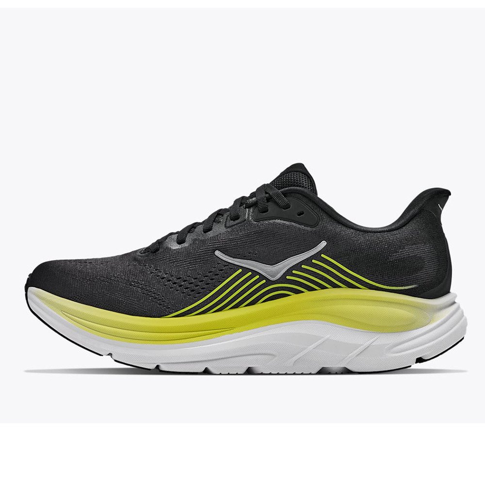 ホカ（HOKA）（メンズ）ランニングシューズ ジョギングシューズ クリフトン 11 ブラック イエロー 1176572-BKCS スポーツ シューズ トレーニング