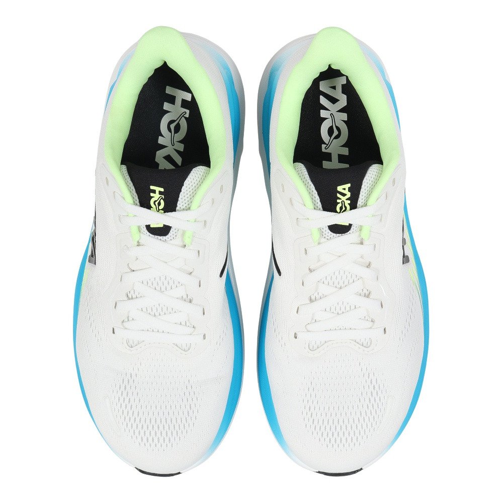 ホカ（HOKA）（メンズ）ランニングシューズ ジョギングシューズ クリフトン 11 ワイド ホワイト ブルー 1177538-FLCK スポーツ シューズ トレーニング