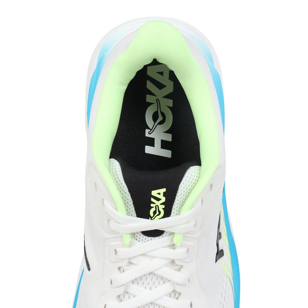 ホカ（HOKA）（メンズ）ランニングシューズ ジョギングシューズ クリフトン 11 ワイド ホワイト ブルー 1177538-FLCK スポーツ シューズ トレーニング