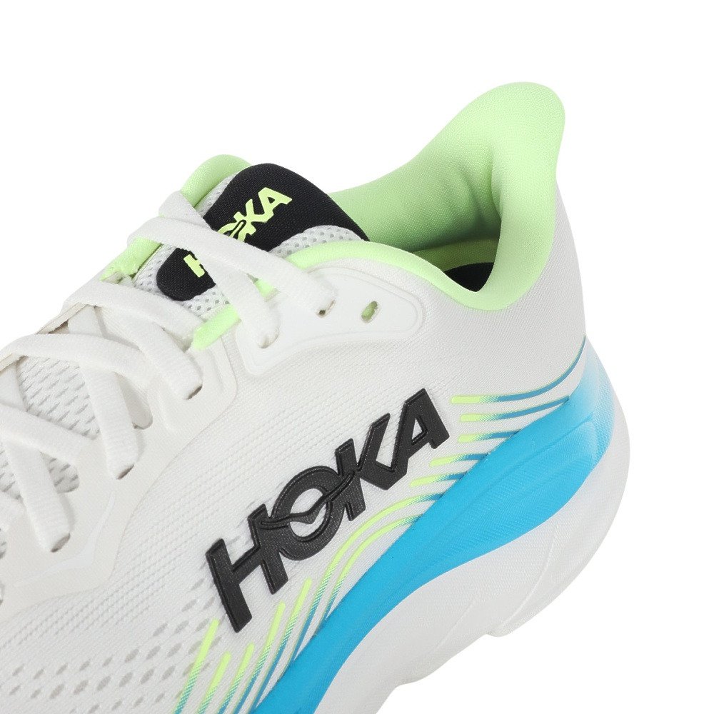 ホカ（HOKA）（メンズ）ランニングシューズ ジョギングシューズ クリフトン 11 ワイド ホワイト ブルー 1177538-FLCK スポーツ シューズ トレーニング