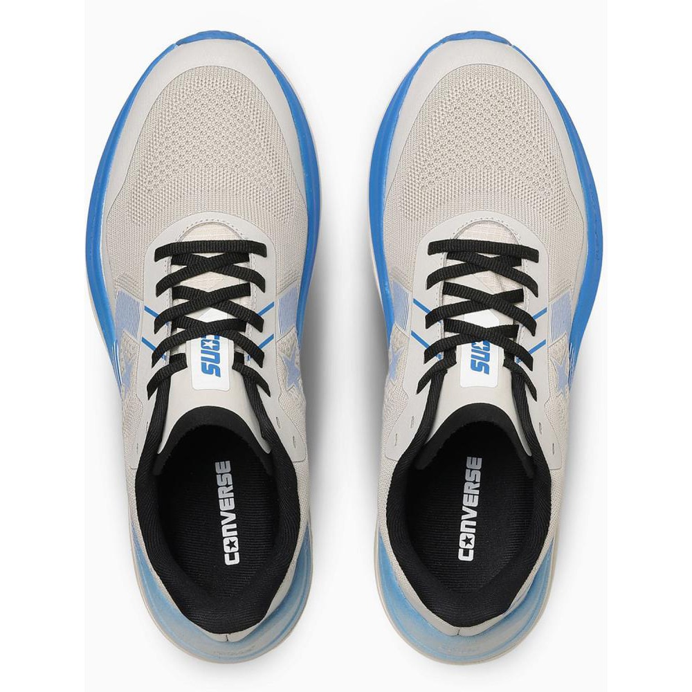 コンバース（CONVERSE）（メンズ、レディース）ランニングシューズ ジョギングシューズ コンズ ランデュアル 34201893 ライトグレー/ブルー