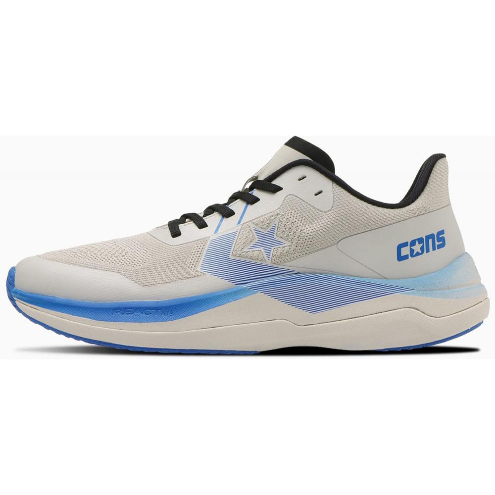 コンバース（CONVERSE）（メンズ、レディース）ランニングシューズ ジョギングシューズ コンズ ランデュアル 34201893 ライトグレー/ブルー