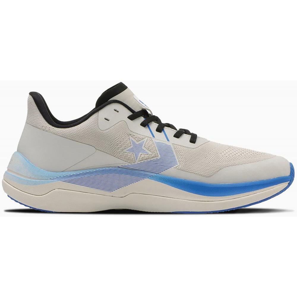 コンバース（CONVERSE）（メンズ、レディース）ランニングシューズ ジョギングシューズ コンズ ランデュアル 34201893 ライトグレー/ブルー