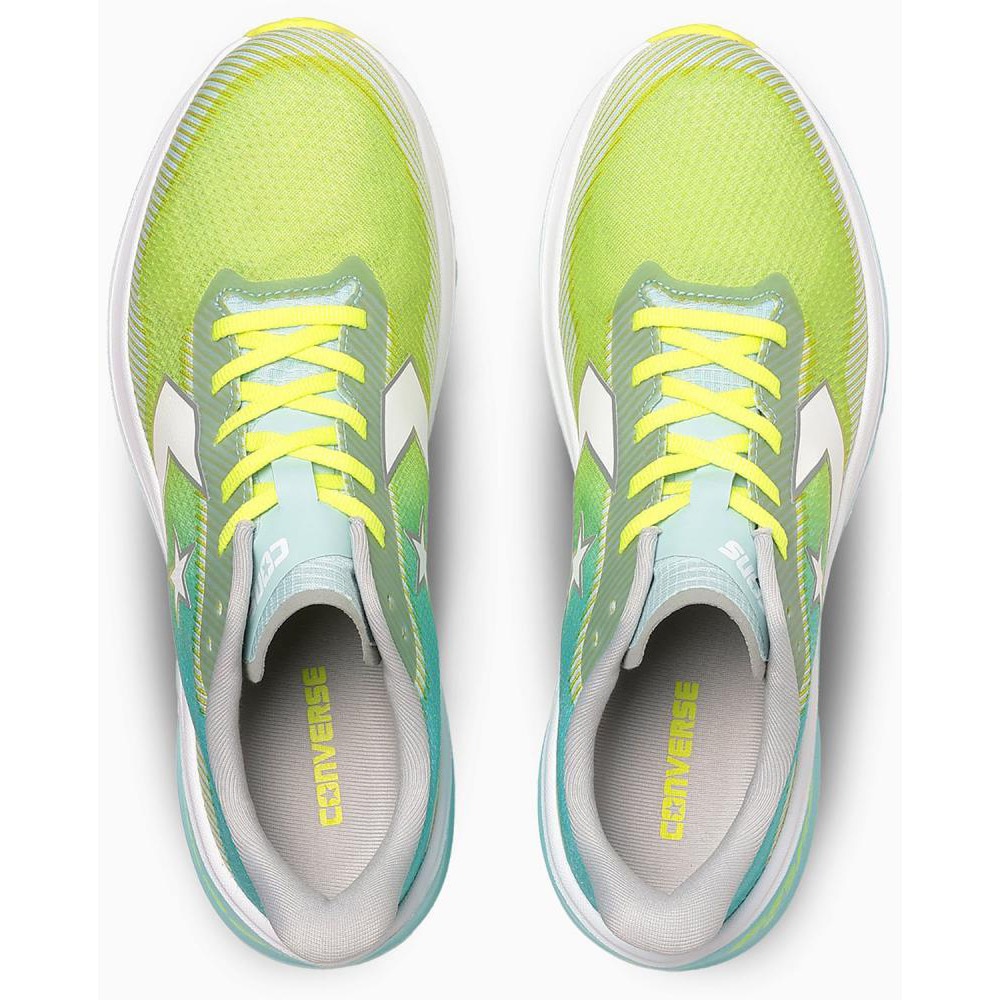 コンバース（CONVERSE）（メンズ、レディース）ランニングシューズ ジョギングシューズ コンズ ランスラッシュ 34201900 ライム/ホワイト
