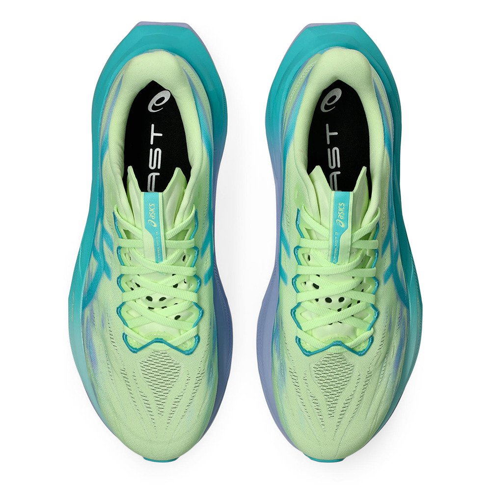 アシックス（ASICS）（メンズ、レディース）ランニングシューズ トレーニングシューズ スーパーブラスト 3 グリーン ブルー 1013A177.750 お一人様一点まで