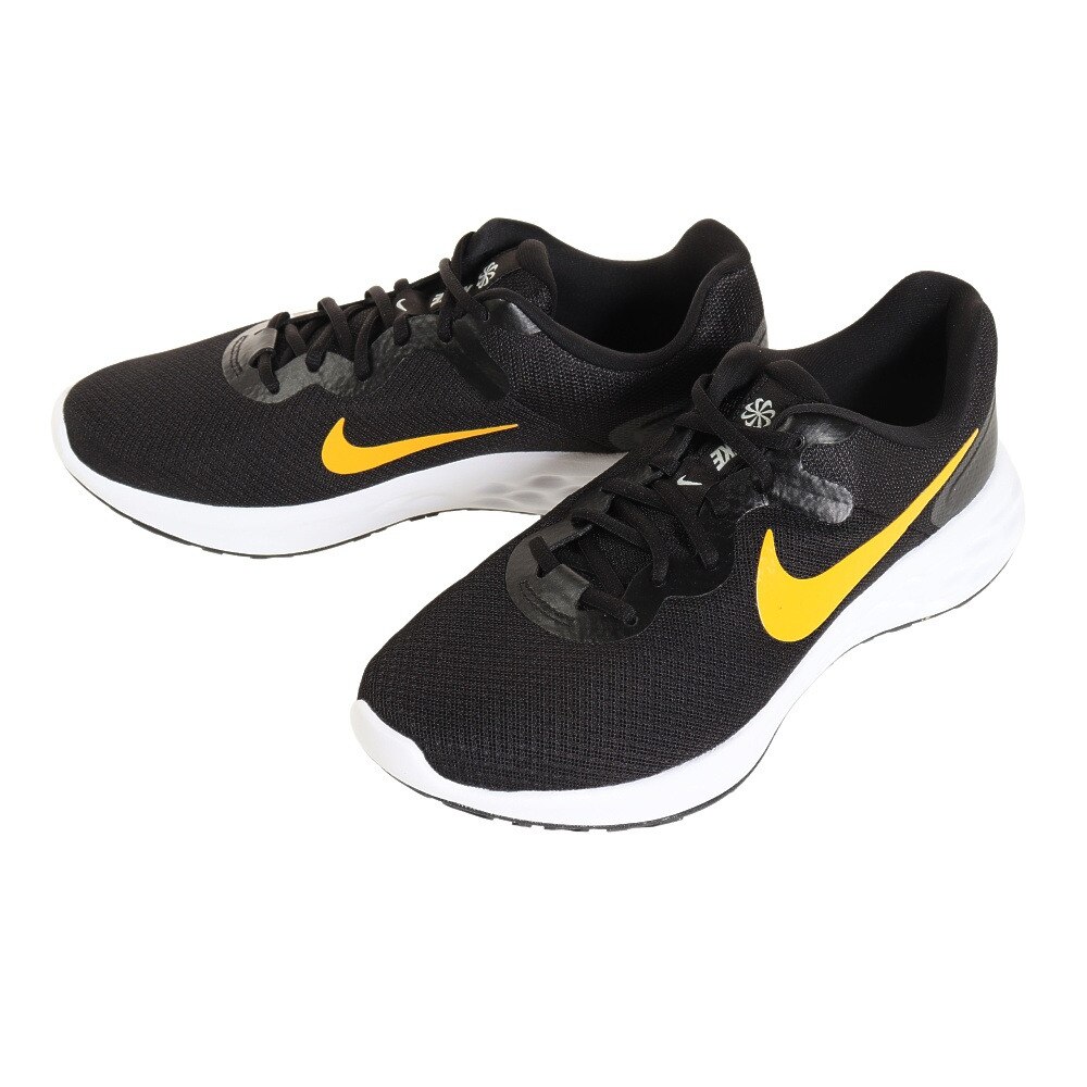 ナイキ（NIKE）（メンズ）ランニングシューズ レボリューション 6 NN ブラック 黒 DC3728-013 スニーカー ジョギング 長距離 部活 通勤 通学 シンプル★★★