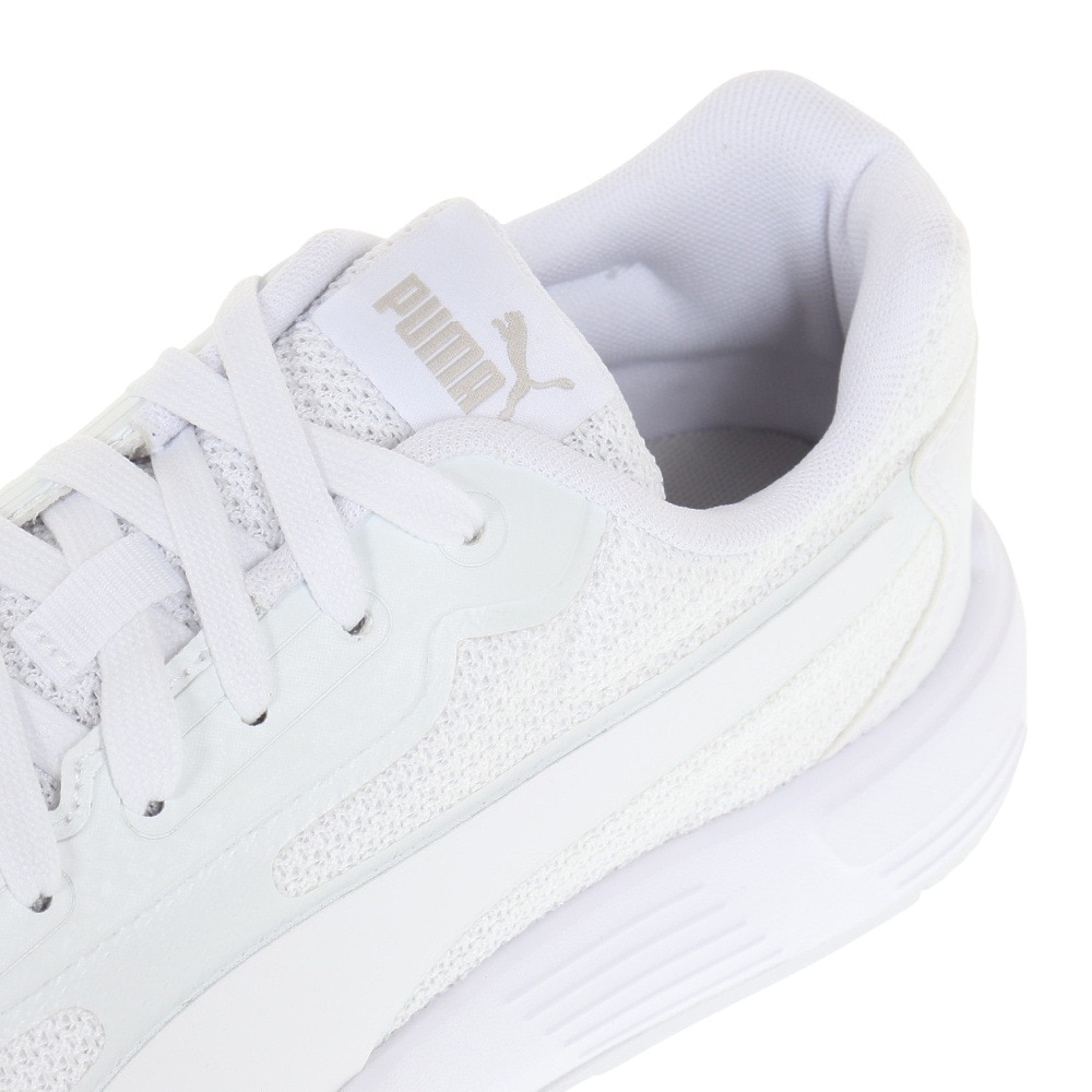 プーマ（PUMA）（メンズ）ランニングシューズ テイパー ホワイト 37301802 スニーカー トレーニング スポーツ シンプル 学校 部活 登校 通学 白靴
