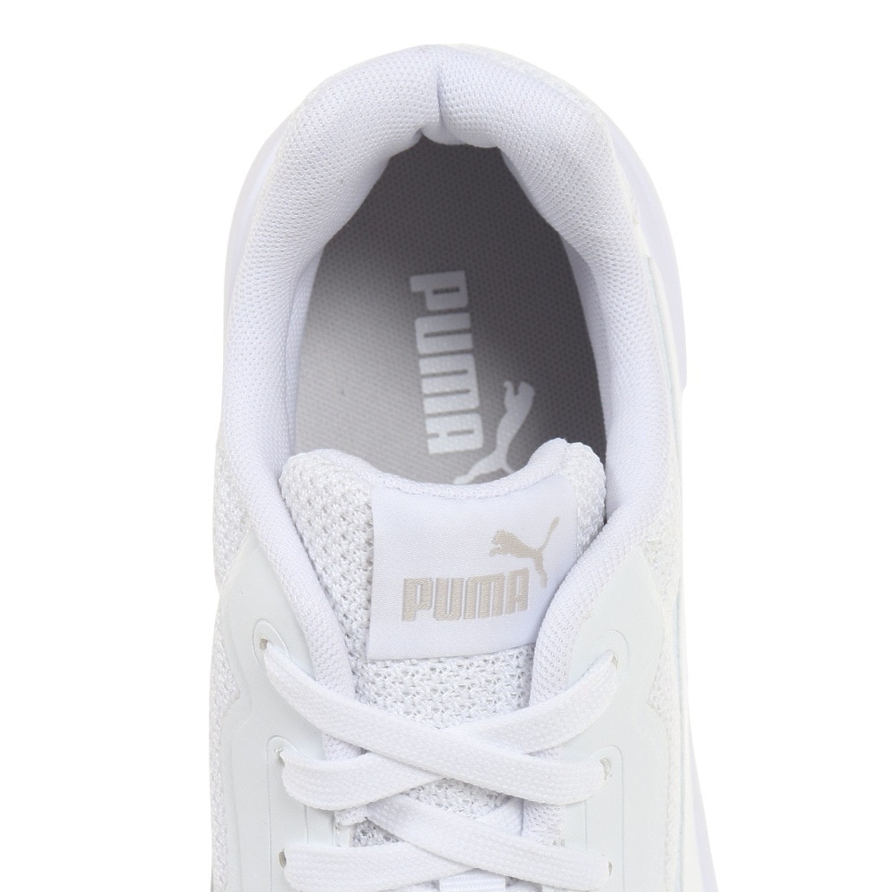 プーマ（PUMA）（メンズ）ランニングシューズ テイパー ホワイト 37301802 スニーカー トレーニング スポーツ シンプル 学校 部活 登校 通学 白靴