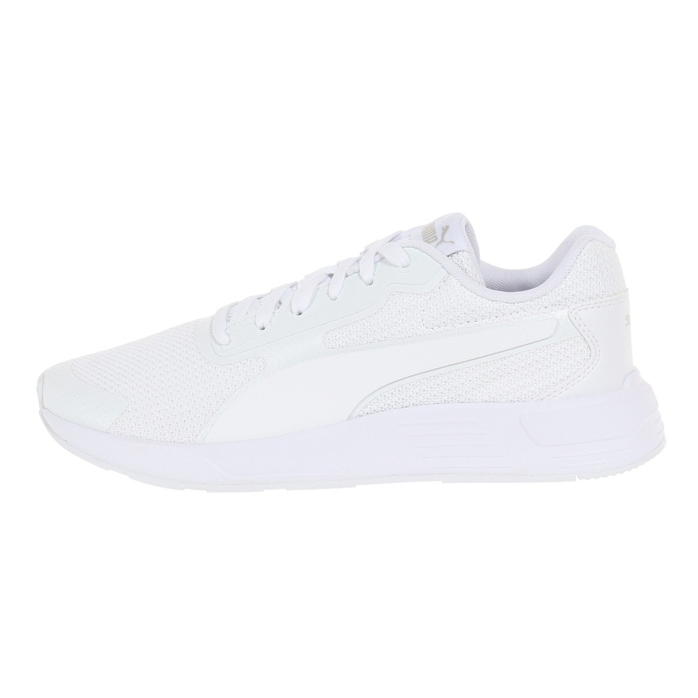 プーマ（PUMA）（メンズ）ランニングシューズ テイパー ホワイト 37301802 スニーカー トレーニング スポーツ シンプル 学校 部活 登校 通学 白靴