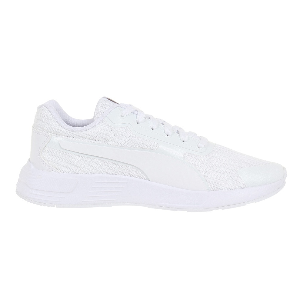 プーマ（PUMA）（メンズ）ランニングシューズ テイパー ホワイト 37301802 スニーカー トレーニング スポーツ シンプル 学校 部活 登校 通学 白靴