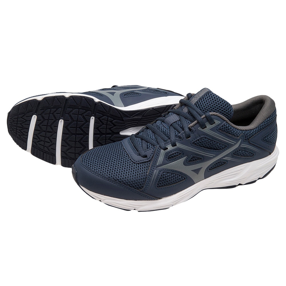 ミズノ（MIZUNO）（メンズ）ランニングシューズ マキシマイザー 25 ネイビー グレー K1GA230008 スニーカー スポーツ トレーニング ジョキング