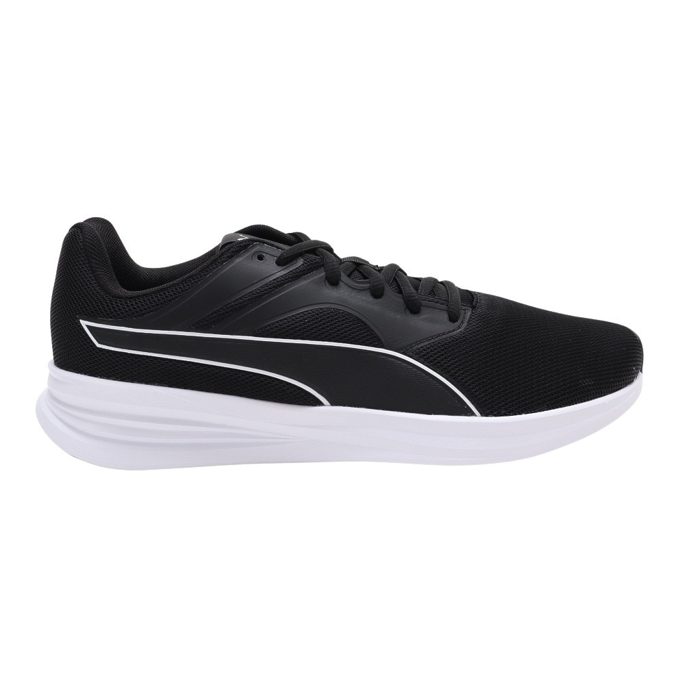 プーマ（PUMA）（メンズ）ランニング シューズ トランスポート ブラック 37702801 スニーカー レース トレーニング ジョギング スポーツ 学校 部活 登校 通学