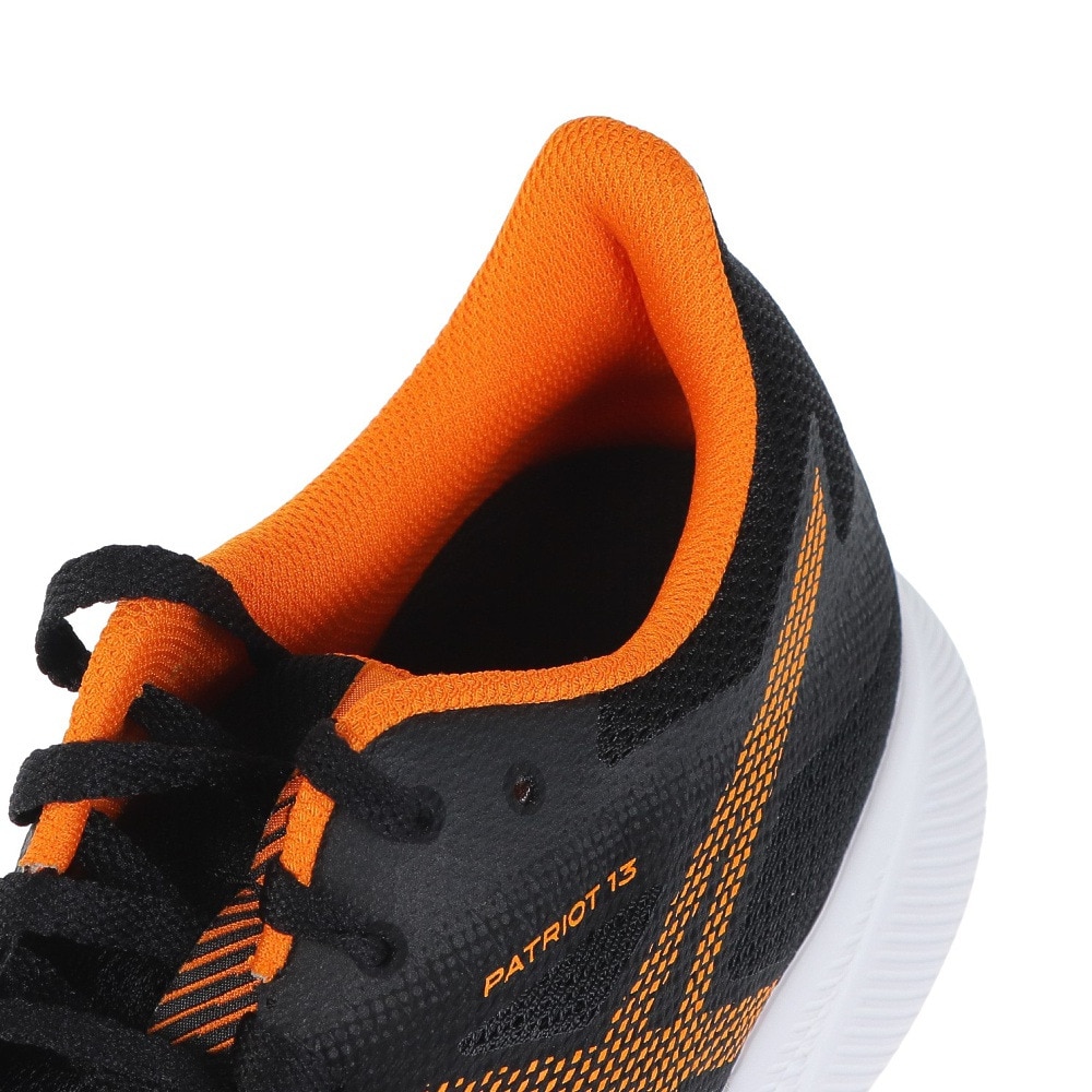 アシックス（ASICS）（メンズ）ランニング シューズ パトリオット 13 ワイド ブラック オレンジ 1011B567.006 スニーカー ジョグ ウォーキング 通気性 耐久性