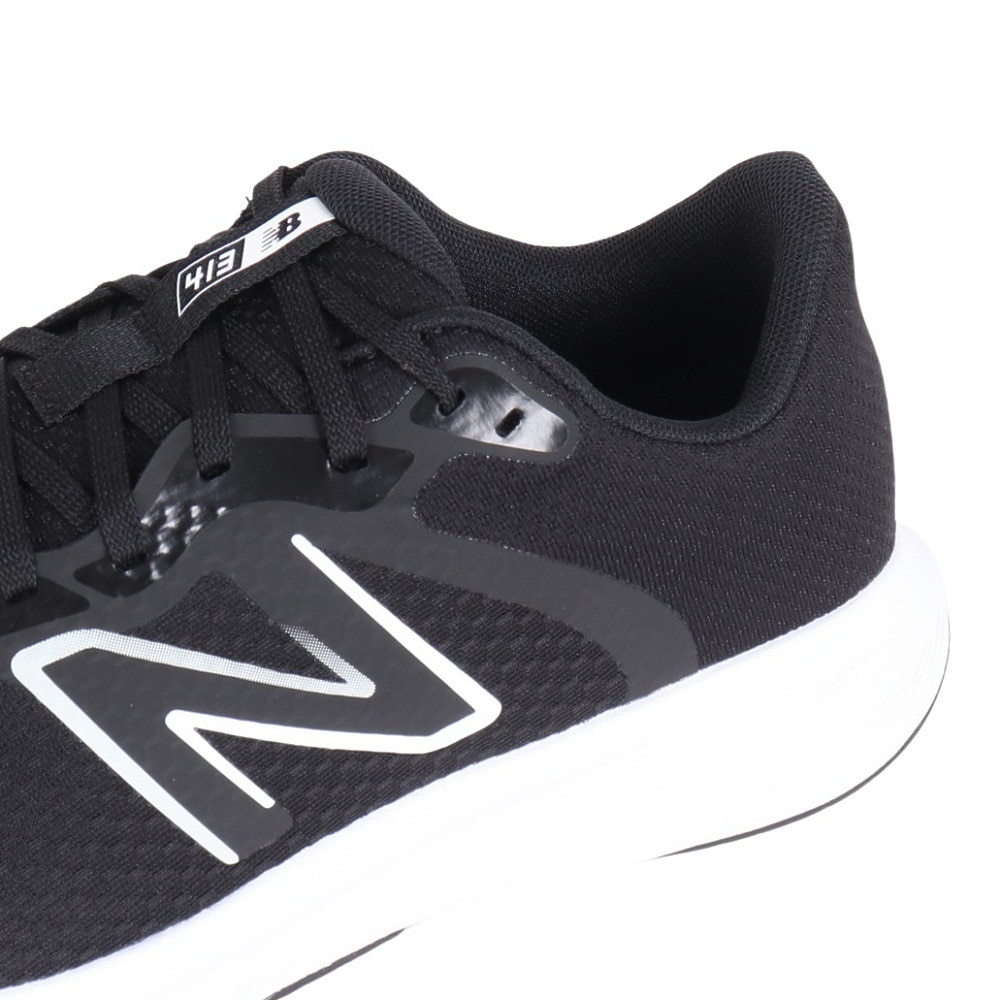 ニューバランス（new balance）（メンズ）ランニング シューズ 413 v2 ブラック ホワイト M413LB22E スニーカー スポーツ ジョグ ウォーク 軽量 通学 通勤