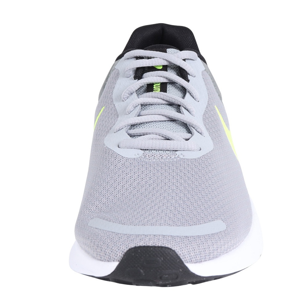 ナイキ（NIKE）（メンズ）ランニングシューズ レボリューション 7 グレー イエロー FB2207-002 スニーカー ジョギング スポーツ 部活 通勤 通学