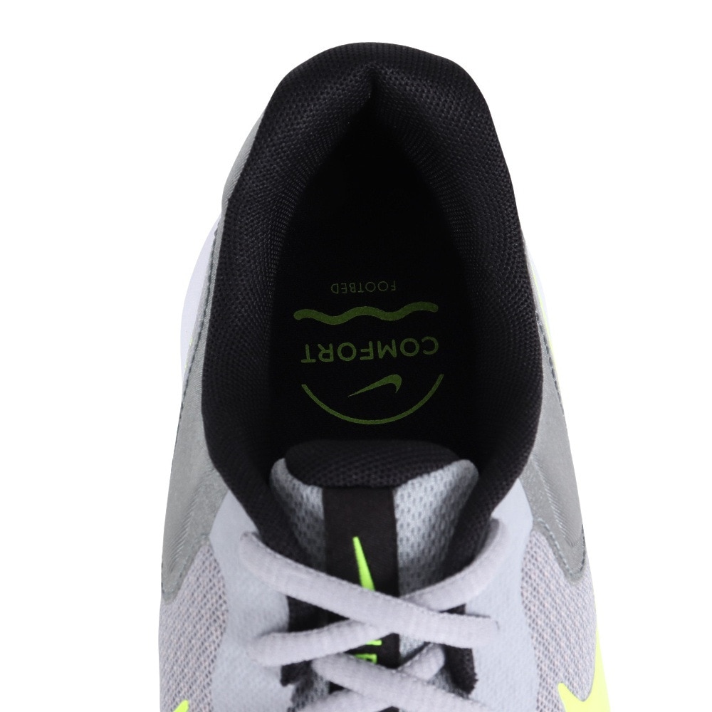 ナイキ（NIKE）（メンズ）ランニングシューズ レボリューション 7 グレー イエロー FB2207-002 スニーカー ジョギング スポーツ 部活 通勤 通学