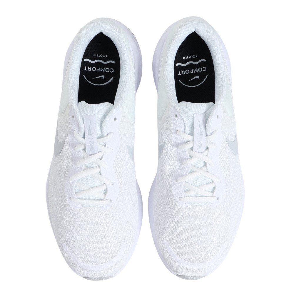 ナイキ（NIKE）（メンズ）スポーツ シューズ レボリューション7 ホワイト FB2207-100 スニーカー ランニングシューズ クッション性 学校 部活 登校 通学
