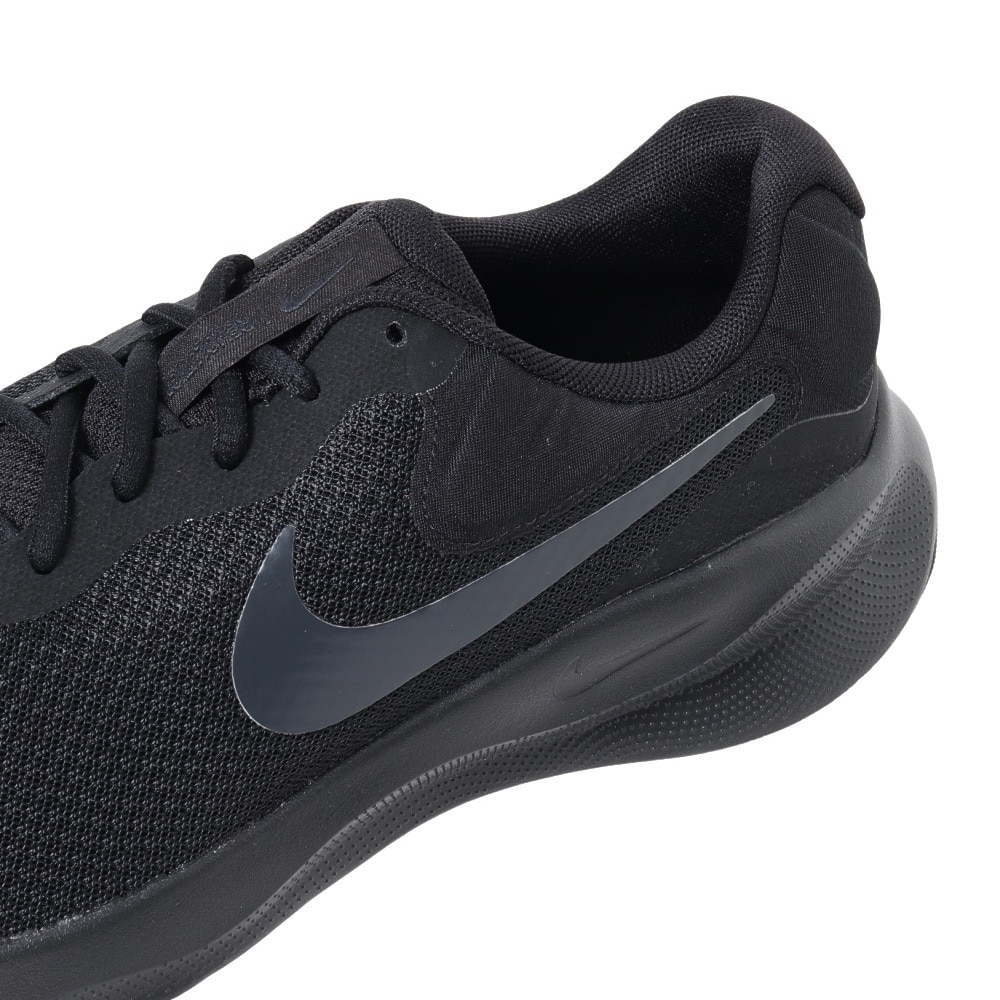 ナイキ（NIKE）（メンズ）スポーツ シューズ レボリューション7エクストラワイド ブラック FB8501-001 スニーカー ランニング クッション性 学校 部活 通学