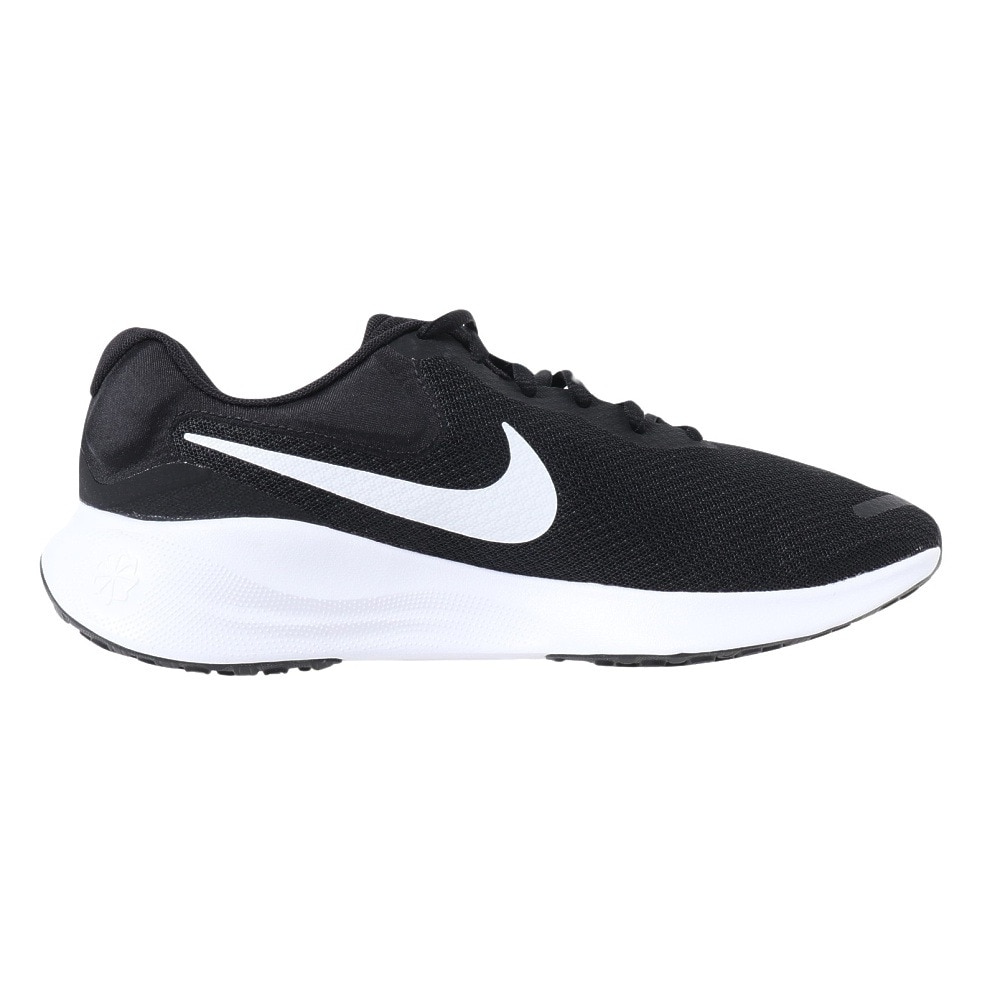 ナイキ（NIKE）（メンズ）スポーツ シューズ  レボリューション7エクストラワイド ブラック ホワイト FB8501-002 スニーカー クッション性  部活 学校 通学