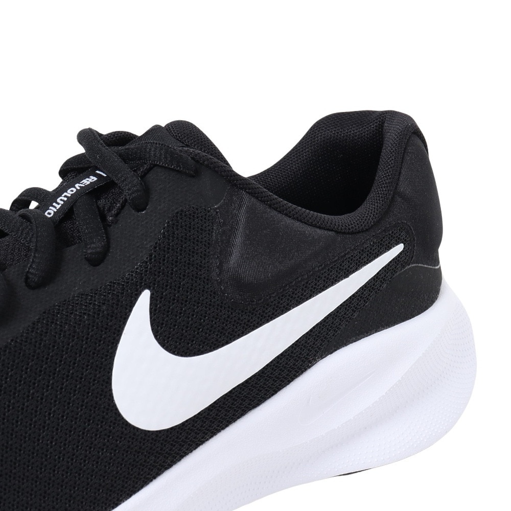 ナイキ（NIKE）（メンズ）スポーツ シューズ  レボリューション7エクストラワイド ブラック ホワイト FB8501-002 スニーカー クッション性  部活 学校 通学