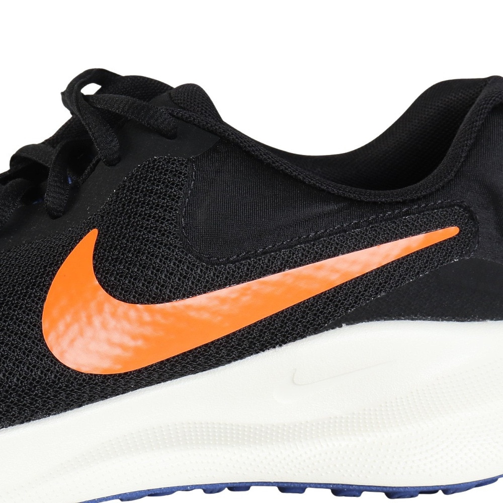ナイキ（NIKE）（メンズ）スポーツ シューズ レボリューション7 ブラック FB2207-008 スニーカー ランニングシューズ クッション性 学校 部活 登校 通学 運動