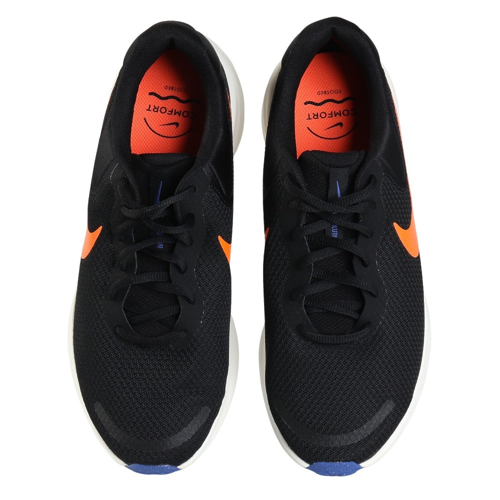 ナイキ（NIKE）（メンズ）スポーツ シューズ レボリューション7 ブラック FB2207-008 スニーカー ランニングシューズ クッション性 学校 部活 登校 通学 運動
